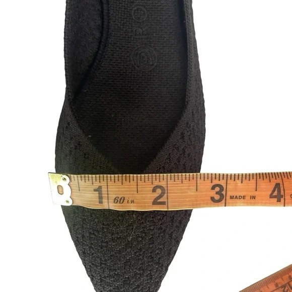 Rothy's Black Flats Elegant Minimalist Design - Picture 6 of 9